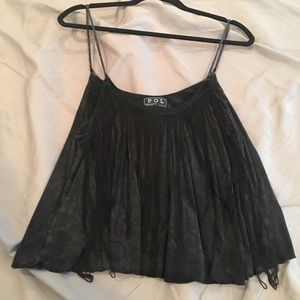 Festival Vibes Black crop top